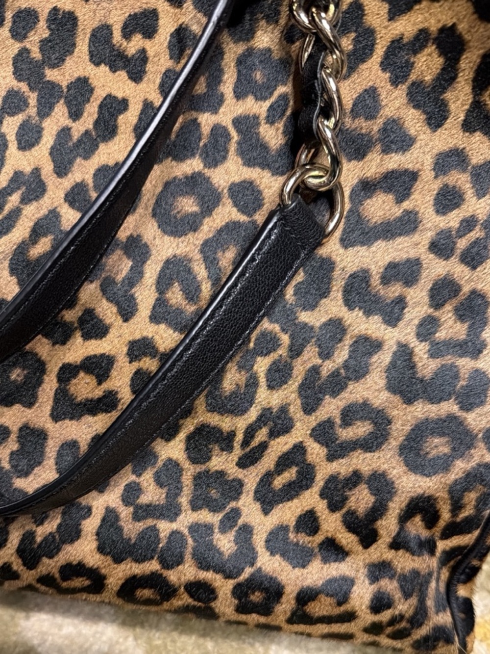 Kate Spade Leopard Print Calf Hair Shoulder Bag - Picture 9 of 16